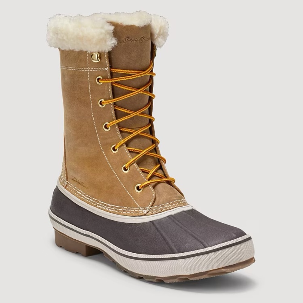 Eddie Bauer Snow Duck Boots Hunt Pac Faux-shearling Lined Men’s 10.5